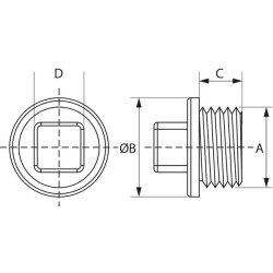 Srieginis kamštis 1/8 KS075012500001