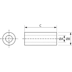 Nailoninė tarpinė 6,2x10x20 KS005502059902
