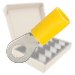 Stalčių asortimento užspaudžiami gnybtai, geltoni, 2/2, KWS00706