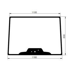 Case - IH Farmall 65A 84396386N Priekinio lango stiklas