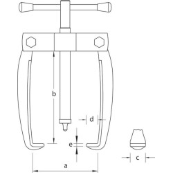 Nuėmiklis su 2 svirtimis, 50x70 mm, HG1180XS