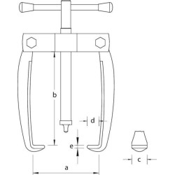 Nuėmiklis su 2 svirtimis, 50x70 mm, HG1180XS