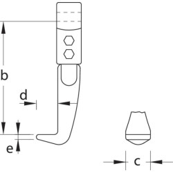 Nuimtuvo kablys, 100 mm HG 106/107 HGE106A100N