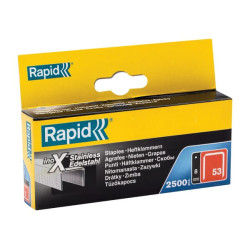 Sąsagos Rapid 53/8 mm nerūdijančio plieno A2, 2500 vnt. 23808000
