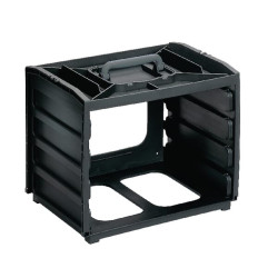 Asortimento dėžė 376x265x310 mm, 25 l talpos, juodas polipropilenas, PSC 4-17, Raaco 136259