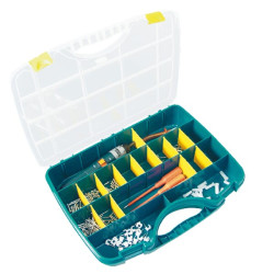 Asortimento dėžė 350x460x81mm, 21l talpos, žalias polipropilenas, 26 skyriai, 24-26, gamintojas Tayg 024009TAY