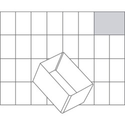 Dėžutė 55x79x47 mm, 0,2 l talpos, plastikinė, PSC, Raaco 105590