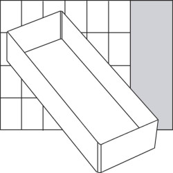 Asortimento dėžutė 79x218x47mm, 0,66l talpos, plastikinė, PSC by Raaco 103695
