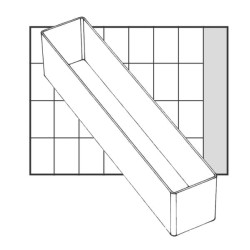 Asortimento dėžutė 39x218x47mm, 0,4l talpos plastikinė, PSC by Raaco 114585