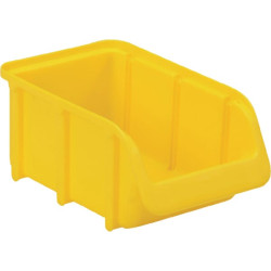 Sandėliavimo dėžė 100x165x75 mm, talpa 0,73 l, geltonas polipropilenas, Linbin nr. 2, Hünersdorff WE6722