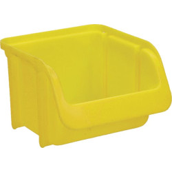 Sandėliavimo dėžė 100x115x75 mm, talpa 0,46 l, geltonas polipropilenas, Linbin nr. 1, Hünersdorff WE6712