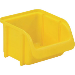 Sandėliavimo dėžė 100x115x75 mm, talpa 0,46 l, geltonas polipropilenas, Linbin nr. 1, Hünersdorff WE6712
