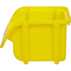 Sandėliavimo dėžė 100x115x75 mm, talpa 0,46 l, geltonas polipropilenas, Linbin nr. 1, Hünersdorff WE6712