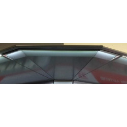 Prailginamasis LED kampinis skydelis, baltas/aliuminio 57402267X