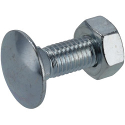 Varžtas ir veržlė su užsegimu M10 x 30 mm, 4,6 (6) KR6031030P06B