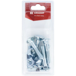 Varžtas ir veržlė su užsegimu M10 x 50 mm, 4,6 (6) KR6031050P06B