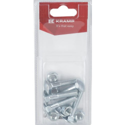 Varžtas ir veržlė su užsegimu M8 x 40 mm, 4,6 (6) KR603840P06B