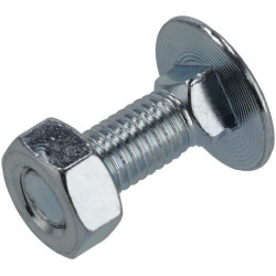 Varžtas ir veržlė su užsegimu M8 x 30 mm, 4,6 (6) KR603830P06B