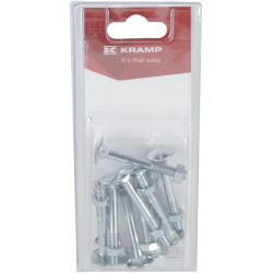 Varžtas ir veržlė su užsegimu M6 x 50 mm, 4,6 (10) KR603650P10B