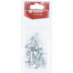 Varžtas ir veržlė su užsegimu M6 x 30 mm, 4,6 (10) KR603630P10B