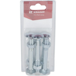 Varžtas ir veržlė su užsegimu M10 x 80 mm, 4,6 (6) KR6031080P06B