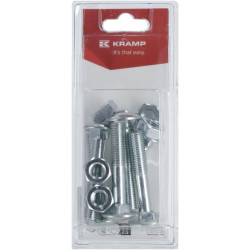 Varžtas ir veržlė su užsegimu M10 x 60 mm, 4,6 (6) KR6031060P06B