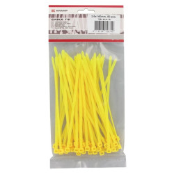 Kabelinė raištelis 3,6x140 mm, geltonas, poliamidas, maks. Ø 33 mm, 50 vnt. pakuotė, Kramp TRBL36140YEL