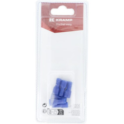 Gnybto mentė, moteriška, mėlyna 6,3x0,8 mm - 1,5-2,5 mm² (6) KRLA9155P06B