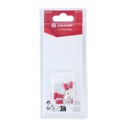 Žiedinis antgalis, raudonas Ø6 mm - 0,5–1,0 mm² (6) KRLA9165P06B