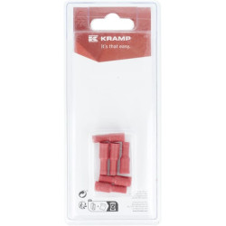 Kulkinė jungtis, moteriška, raudona 4.0mm - 0.5-1.0mm² (6) KRLA9125P06B