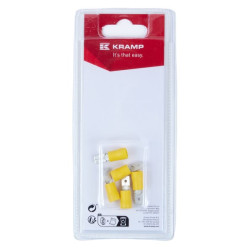 Gnybto mentės tipo kištukas, geltonas, 6,3x0,8 mm - 4,0-6,0 mm² (5) KRLA9320P05B