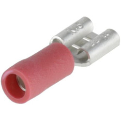 Gnybto mentė, moteriška, raudona 6,3x0,8 mm - 0,5-1,0 mm² (6) KRLA9075P06B