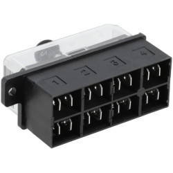 Saugiklių laikiklis 55x35 mm - 4 polių, peilis (1) KRSI150100P01B