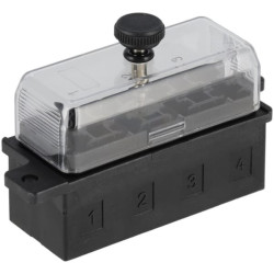 Saugiklių laikiklis 55x35 mm - 4 polių, peilis (1) KRSI150100P01B