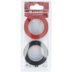 Izoliacinė juosta raudona+juoda 15 mm x 10 m (2) KREM20404405P02B