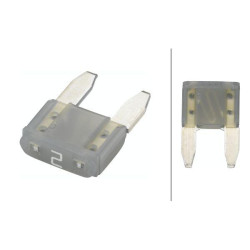 Saugiklis Mini peiliukas 2A Ilgis 19mm pilkas Pakuotėje 5vnt. Hella 8JS728596861