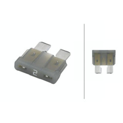 Saugiklis standartinis peilis 32V 2A Ilgis 18,8 mm pilkas Pakuotėje 5 vnt. Hella 8JS711683841