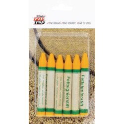 Geltonos kreidelės žymėjimui, 6 vnt. pakuotėje, 4004013