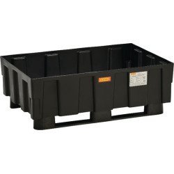 Tik išleidimo indas, plastikinis, juodas, 224 l talpos, 600 kg, 1205 x 805 x 430 mm, Cemo 8282CEMO