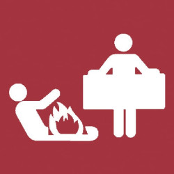 Lipdukas įspėjamasis ženklas gesinimo antklodė 100x100mm Brady WB250528