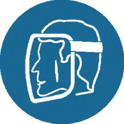 Lipdukas, privalomas naudoti AAP apsaugos ženklą, Ø100 mm, Brady WB250129