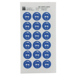 Lipdukas, privalomas ženklas AAP akių apsaugai, Ø24 mm, Brady WB286689