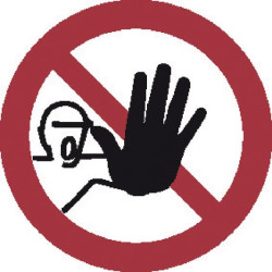 Lipdukas, draudžiantis įvažiuoti, Ø200 mm, Brady WB250020