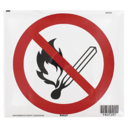 Lipdukas, draudžiantis ugniai, Ø200 mm, Brady WB250004L