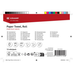 Popierinis rankšluostis, baltas ritinėlis, 21 cm x 90 m, 1 sluoksnio, išorinis Ø130 mm, 12 ritinėlių CP11101KR