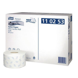 Tualetinis popierius, baltas ritinėlis, 9,7 cm x 170 m, 2 sluoksnių, išorinis Ø188 mm, reljefinis, 12 ritinėlių, Tork PM110253