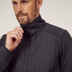 Hibridinė/flisinė vyriška striukė, tamsiai pilka 3XL KW506401911062