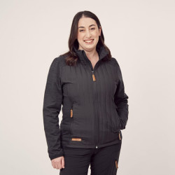 Hibridinė/flisinė moteriška striukė, tamsiai pilka, 2XL KW506301911060