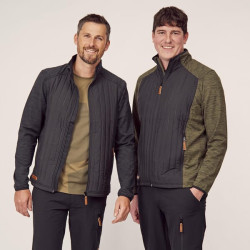 Hibridinė/flisinė vyriška striukė, tamsiai pilka, 5XL KW506401911068