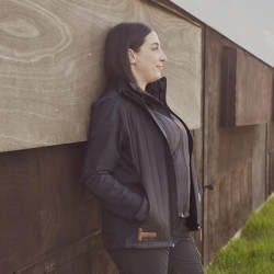 Hibridinė/flisinė moteriška striukė, tamsiai pilka XS KW506301911046